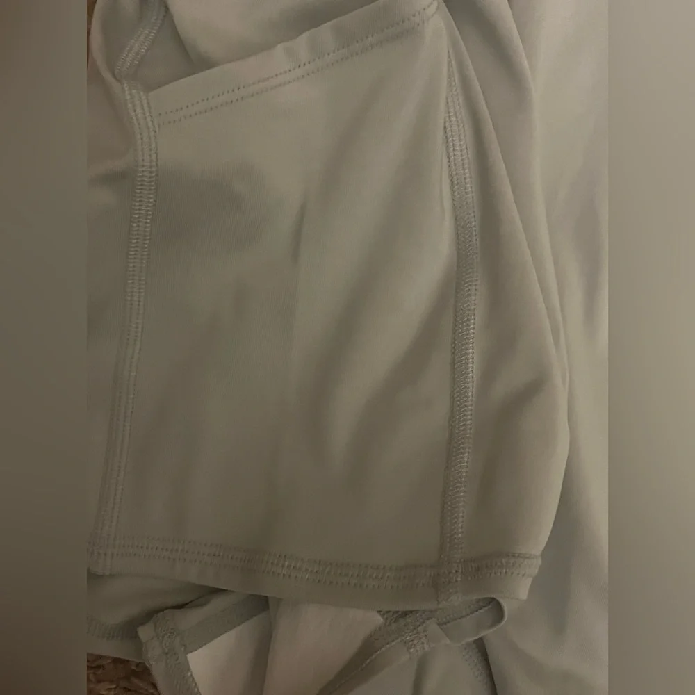 ALO Yoga Light Gray V-Neck Athletic Dress/Romper with shorts underneath. - Picture 7 of 10